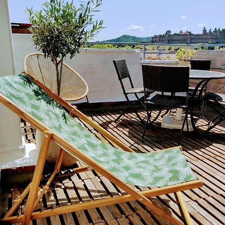 Appartement L'Oliveraie - La Cite Plein Les Yeux Carcassonne Exterior photo